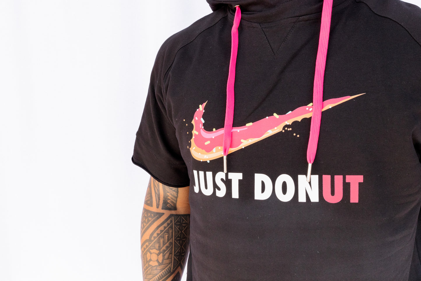 Just Donut Hooded Short Sleeve Shirt