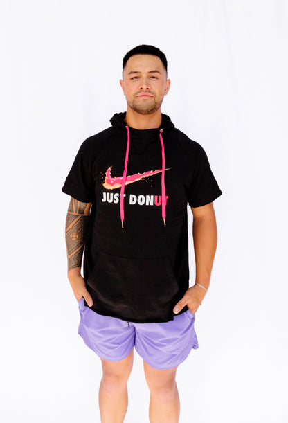 Just Donut Hooded Short Sleeve Shirt